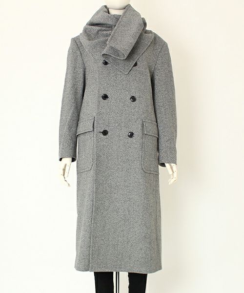 HYKE〉TWEED MACKINAW COAT - ロングコート