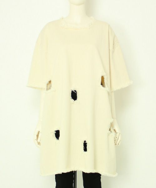 ＜ASHLEY ROWE＞SHORT DRESS WITH HOLES