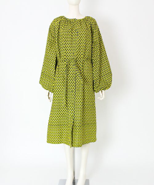 Odile Jacobs＞WAX cotton DRESS w BUTTONS | MAKES ONLINE STORE