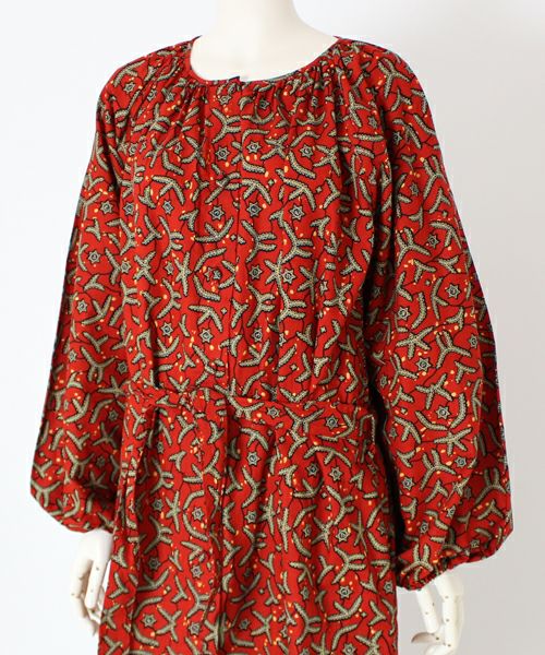 Odile Jacobs＞WAX cotton DRESS w BUTTONS | MAKES ONLINE STORE