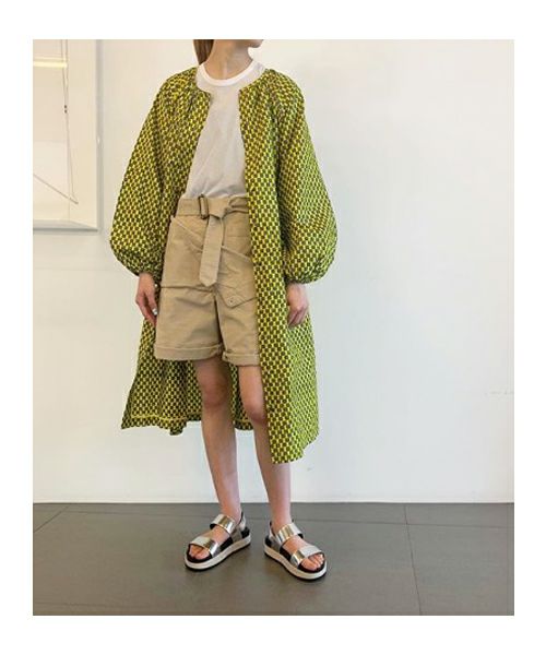 Odile Jacobs＞WAX cotton DRESS w BUTTONS | MAKES ONLINE STORE