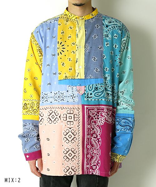 Children of the discordance＞VINTAGE BANDANA PATCHWORK SHIRT PO -MIX- |  MAKES ONLINE STORE