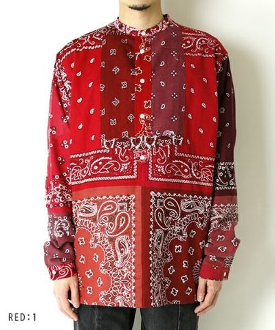 men red bandana shirt