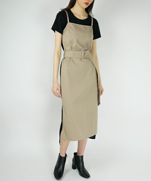 ＜rokh＞STRAPPY CONTRAST DRESS