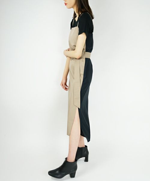 ＜rokh＞STRAPPY CONTRAST DRESS