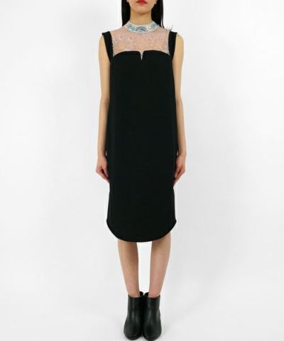 Mame Kurogouchi＞Embroidery Collar Sleeveless Dress | MAKES ONLINE