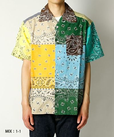 Children of the discordance＞VINTAGE BANDANA PATCHWORK SHIRT S/S ...