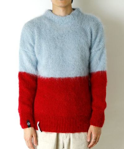 AKA SIX＞HALF N HALF KNIT MOHAIR JUMPER | MAKES ONLINE STORE