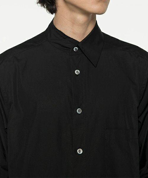 Ground Y＞100/2 cotton broad Cut off Collar Shirt | MAKES ONLINE STORE