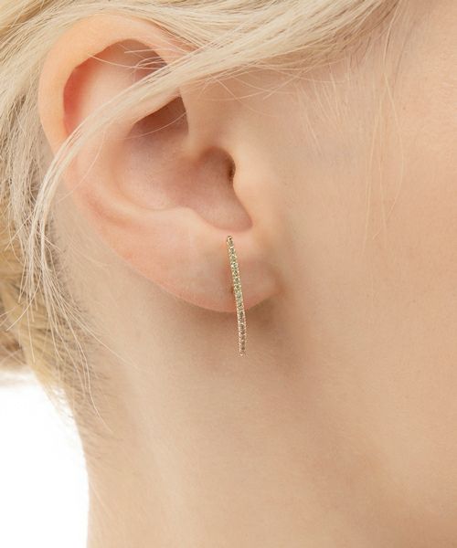 Hirotaka＞Gossamer Diamond Long Bar Earrings(GS23KDE) | MAKES ...