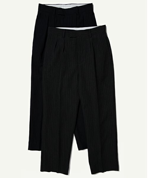 A.PRESSE Two Tack Trousers アプレッセ A.PRESSE - アプレッセ23AW Tweed Two Tuck Trousers (23AAP-04