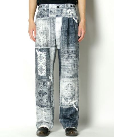 Children of the discordance＞PERSONAL DATE PRINT TROUSERS GRAY | MAKES  ONLINE STORE