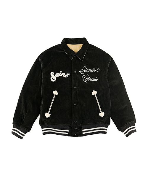 SAINT MICHAEL CORDUROY JACKET BLACK L - ブルゾン