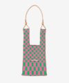 ＜LASTFLAME＞ICHIMATSU MARKET BAG SMALL (Neon Pink x Green)