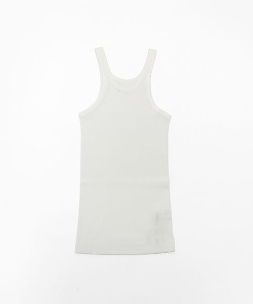 ＜OVERNEATH＞Rib Tank026(White)