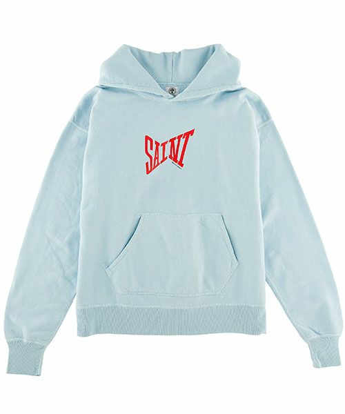 SAINT MICHAEL＞HOODIE_LOGO SAX BLUE | MAKES ONLINE STORE