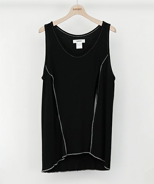 ＜sulvam＞Slash tank top