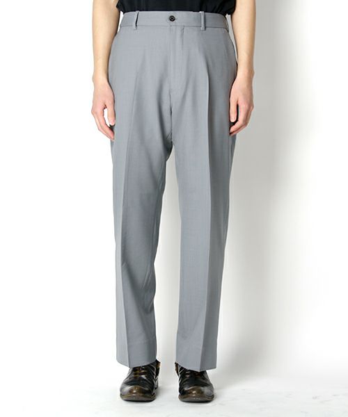 marka ／ MARKAWARE＞FLAT FRONT TROUSERS ORGANIC WOOL TROPICAL