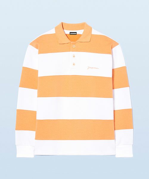 ＜JACQUEMUS ＞Le polo Rayures Striped rugby shirt.