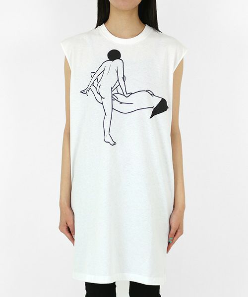 ＜LEMAIRE＞PRINTED SLEEVELESS TUNIQUE