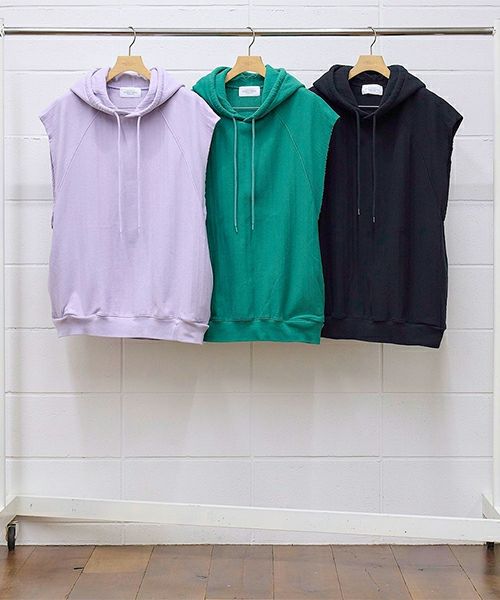 ＜UNUSED＞Sleeveless sweat hoodie