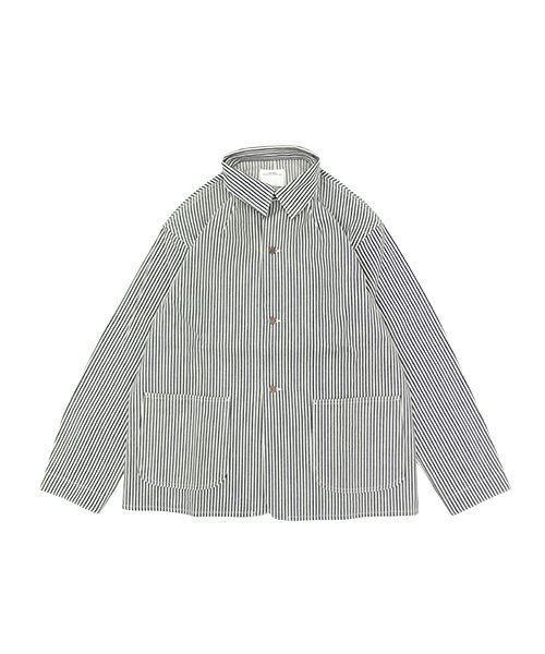 ＜visvim＞SS COVERALL HICKORY UNWASHED