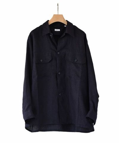comoli 22ss リネン CPOシャツ NAVY 46 新品未使用 メンズ