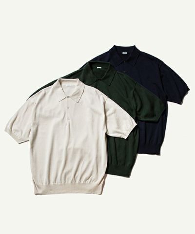 3 A.PRESSE Cotton Knit S/S Polo Shirts | angeloawards.com