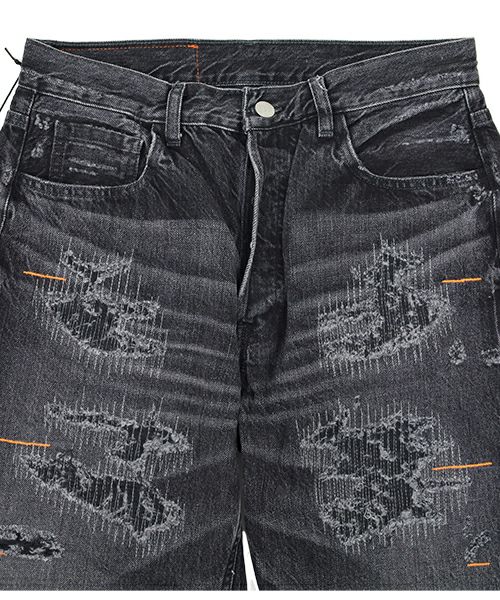 ALWAYS OUT OF STOCK＞CRASHED HARD WASH STRAIGHT DENIM | MAKES