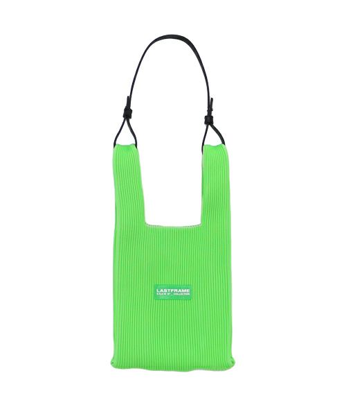 ＜LASTFLAME＞TWO TONE MARKET BAG SMALL (NEON GREEN×IVORY)