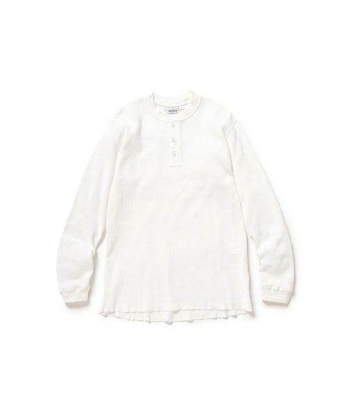 ＜nonnative＞DWELLER HENLEY NECK L/S TEE COTTON THERMAL OVERDYED VW