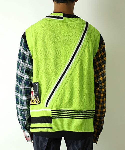 TENDER PERSON＞CROSS KNIT VEST | MAKES ONLINE STORE