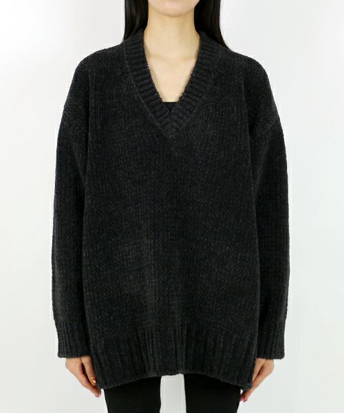 ATON＞WOOL MOLE V NECK SWEATER | MAKES ONLINE STORE