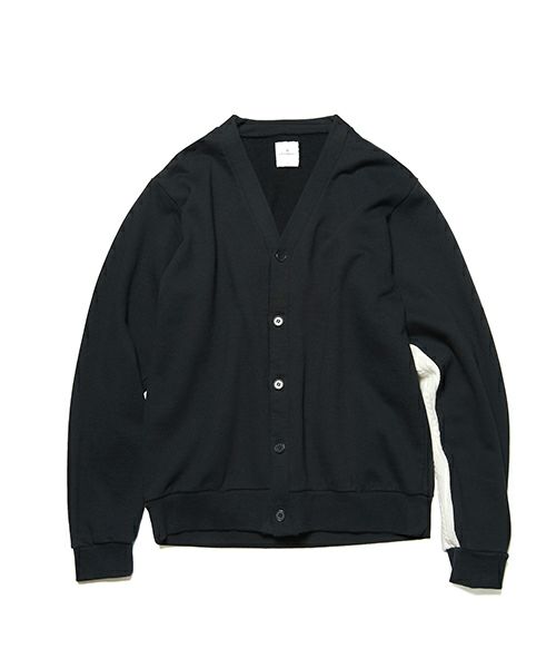 ＜uniform experiment＞SLEEVE PANELED SWEAT CARDIGAN