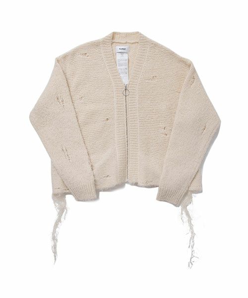 ＜doublet＞ZIP UP FUR YARN CARDIGAN