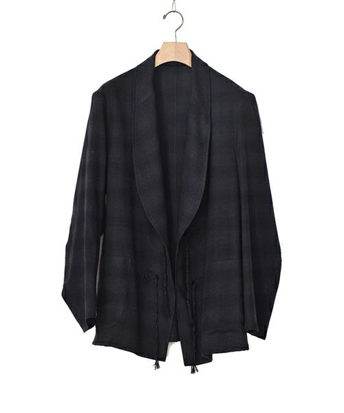 COMOLI＞ウールチェック ショールカラージャケット（W03-01018  