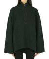 ＜CINOH＞WOOL OVERSIZE HALF ZIPPER KNIT