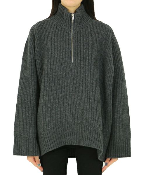 CINOH＞WOOL OVERSIZE HALF ZIPPER KNIT | MAKES ONLINE STORE