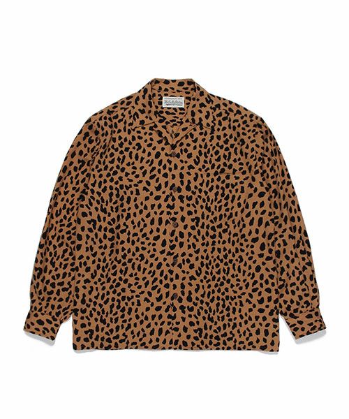 ＜WACKO MARIA＞LEOPARD OPEN COLLAR SHIRT