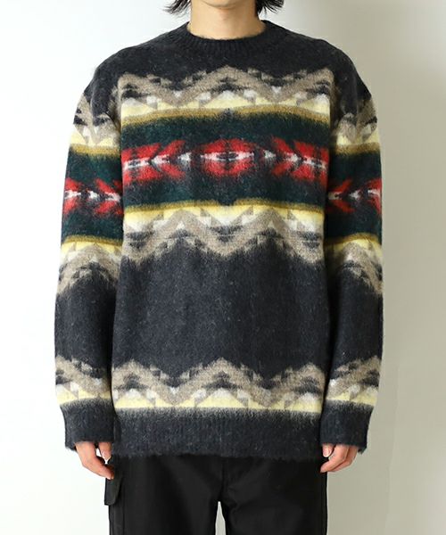 ＜JUNYAWATANABE COMMEdesGARCONS MAN＞モヘア×ウールジャガード起毛 PENDLETON Wネーム