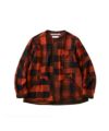 ＜White Mountaineering＞PATCHWORK NO-COLLAR CHECK JACKET