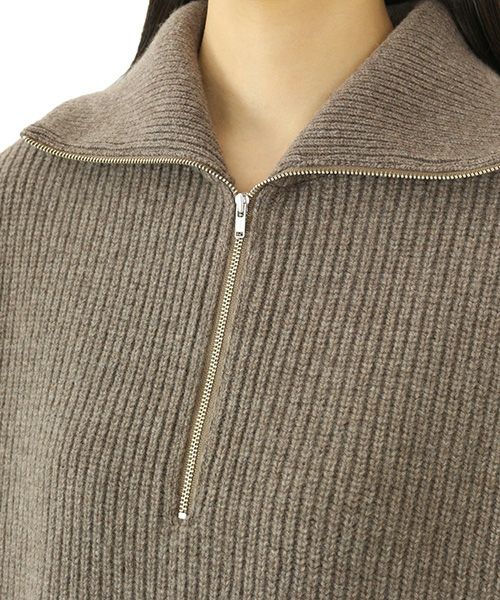 ATON＞CASHMERE WOOL HALF ZIP PULLOVER | MAKES ONLINE STORE
