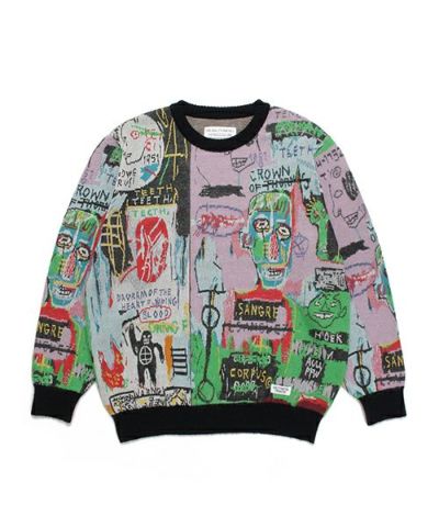 WACKO MARIA＞JEAN-MICHEL BASQUIAT / MOHAIR KNIT JACQUARD SWEATER (TYPE-3) |  MAKES ONLINE STORE