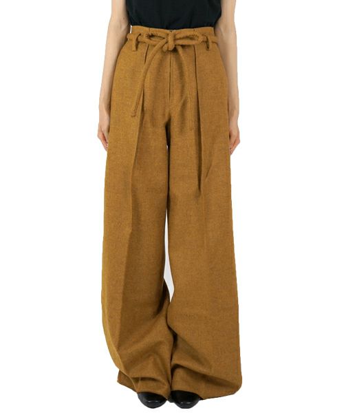 ＜VERONIQUE LEROY＞Harris Tweed Belted Trousers