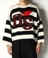 ＜RAF SIMONS＞Loose fit cropped wool jacquard RS sweater