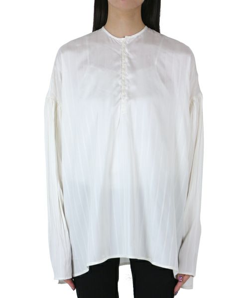 ＜ECOLE DE CURIOSITES＞BASIL STROPE HABOTAI SILK SHIRT