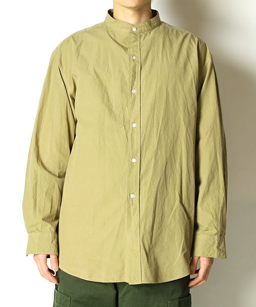 blurhmsROOTSTOCK＞Selvage Broad Band Collar Shirt | MAKES ONLINE STORE