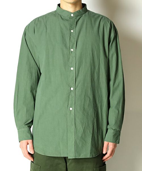 blurhmsROOTSTOCK＞Selvage Broad Band Collar Shirt | MAKES ONLINE STORE