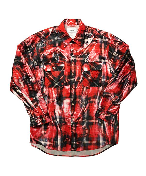 ＜doublet＞MIRAGE PRINTED CHECKED SHIRT