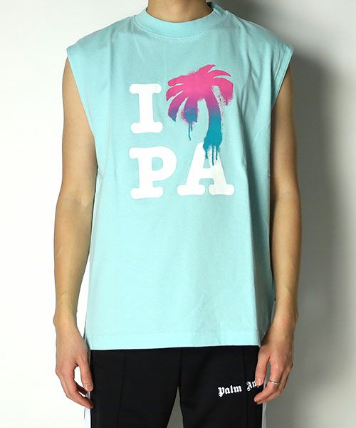 ＜PALM ANGELS＞I LOVE PA MUSCLE TANK(PMAS23-073)